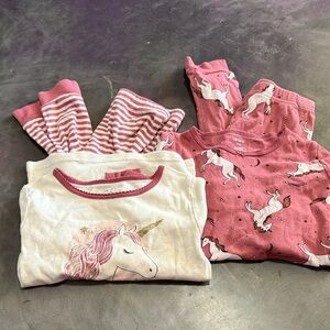 Unicorn Kids Pajamas Set - Pink and White (2)